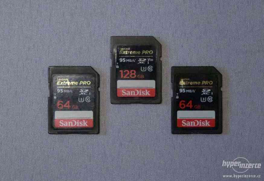 Sada SD karet SANDISK - 64-128GB - možné koupit jednotlivě - foto 1