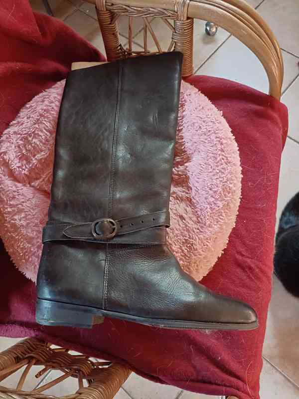 Dámské kožené kozačky  - foto 2