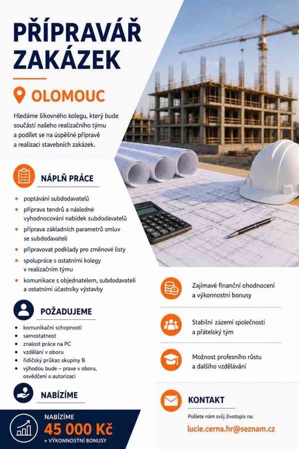 Přípravář zakázek- Olomouc