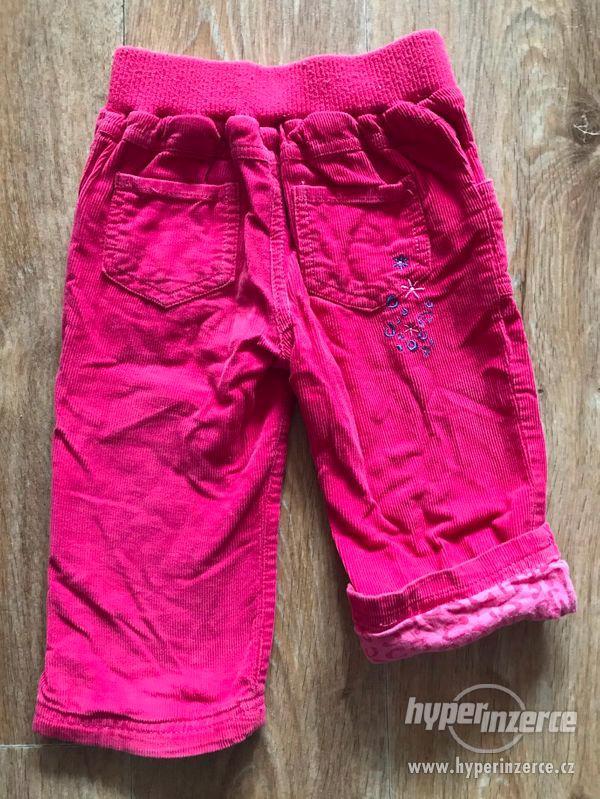 Dětské růžové manšestrové kalhoty vel. 1-1,5 - foto 2