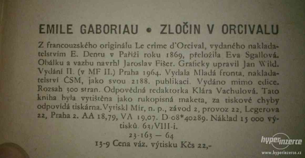 Emile Gaboriau: ZLOČIN V ORCIVALU / vydání 1964 - foto 4