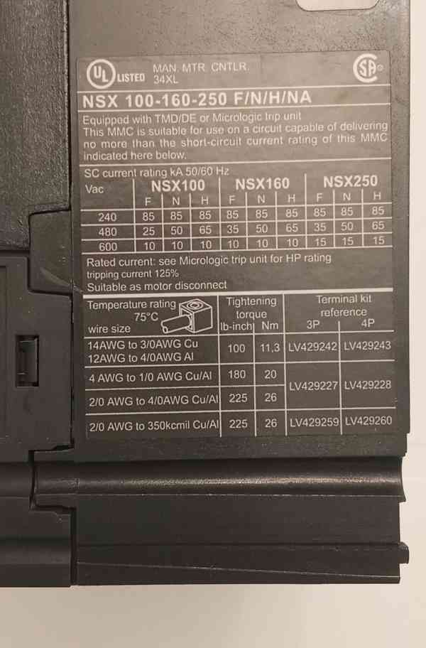 Schneider NSX 100-160-250 F/N/H/NA - foto 3