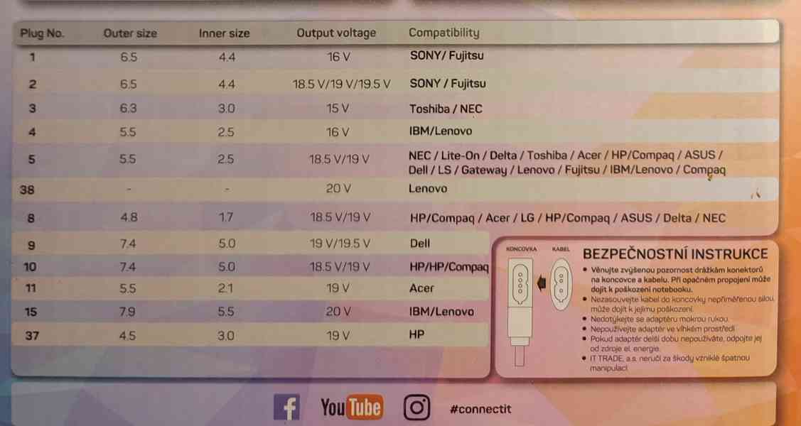 Univerzální AC adaptér 70W ITconnect nepoužitý  - foto 5