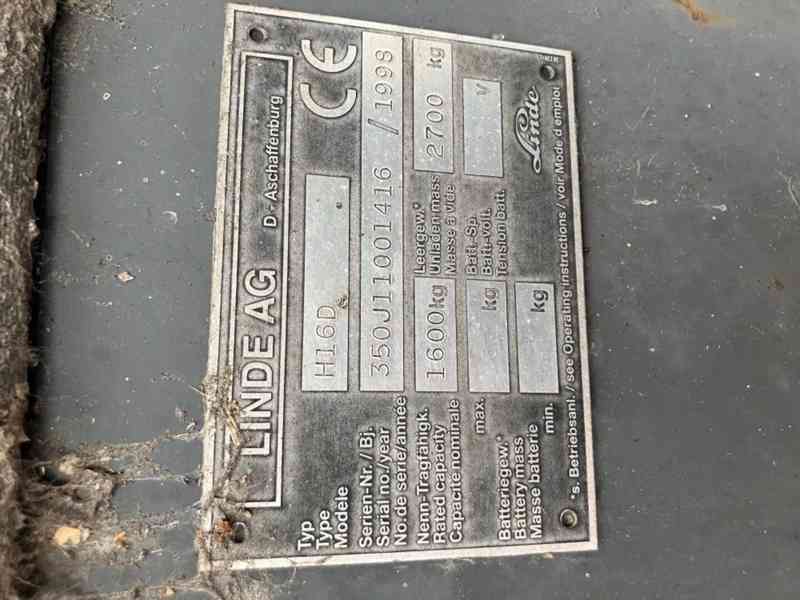 Vysokozdvižný vozík Linde H16D - foto 2