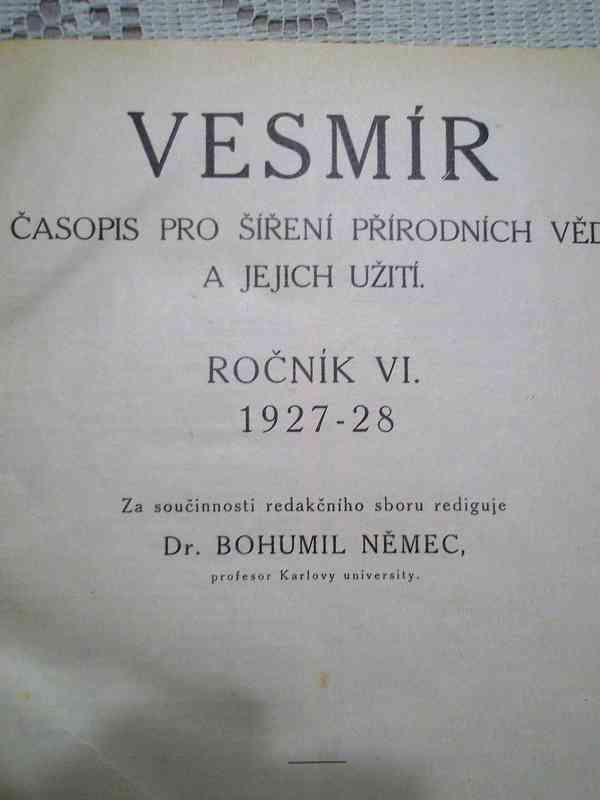 Časopis Vesmír - svázaný VI. ročník (1927-1928) - foto 1