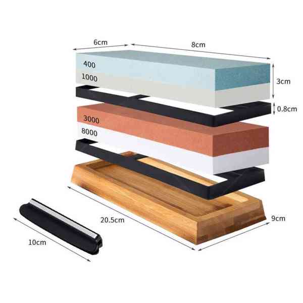 Brusný kámen zrnitost 400+1000+3000+8000 - foto 3