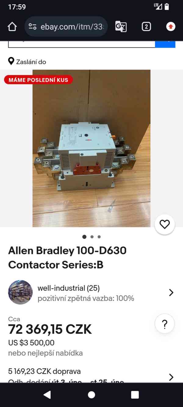 Safety Contactor , třífázový stykač A-B 100-D630 Series B 3x - foto 13