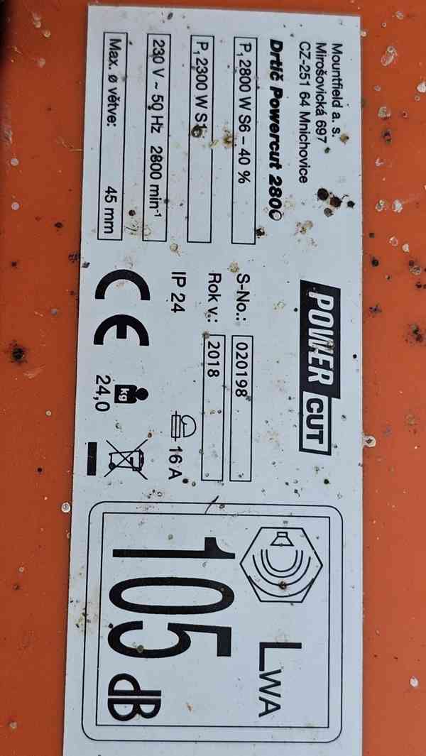 Drtič větví / štěpkovač / POWERcut 2800 - foto 2