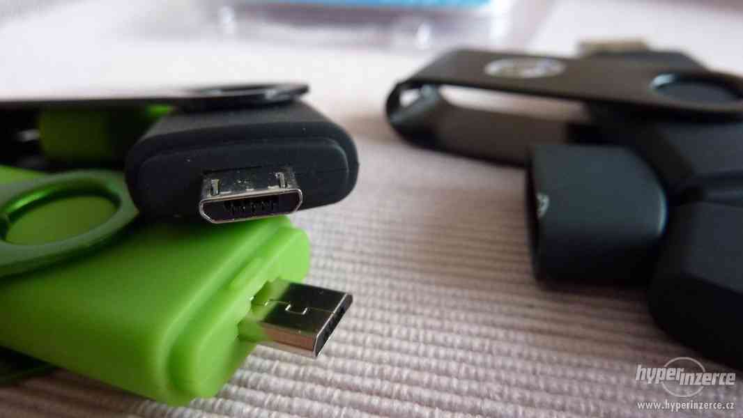 USB-OTG flash 2v1 32GB s micro konektorem NOVÝ-ČERVENÝ - foto 3