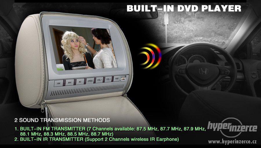 9palc monitory v hlavovych opierkach DVD USB SD DO - foto 5