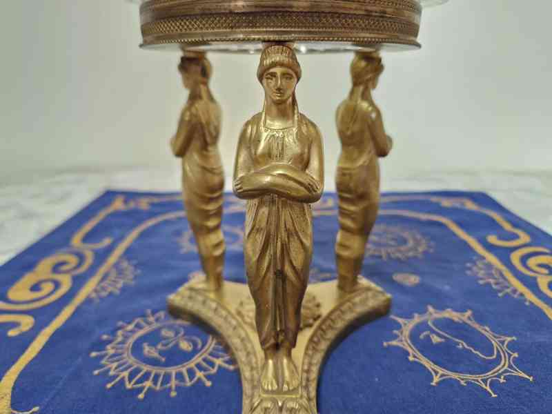 Luxusní empírová Mísa Nástolec ve zlacené montáži - foto 9