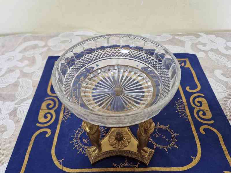 Luxusní empírová Mísa Nástolec ve zlacené montáži - foto 2