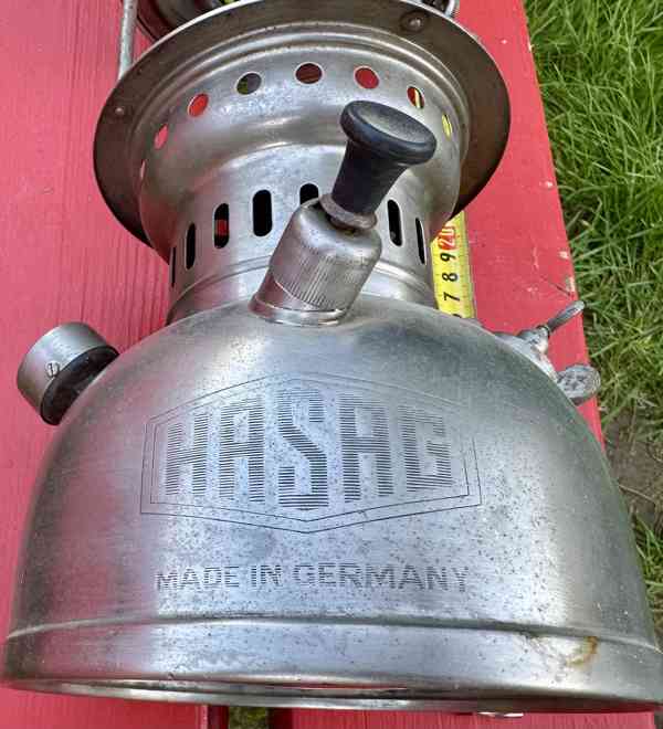 Lampa petrolejová velká HASAG Made in Germany pěkná!!! - foto 11