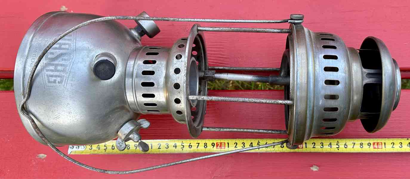 Lampa petrolejová velká HASAG Made in Germany pěkná!!! - foto 9
