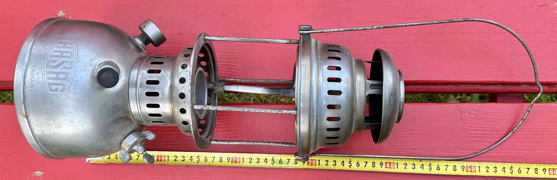 Lampa petrolejová velká HASAG Made in Germany pěkná!!! - foto 10