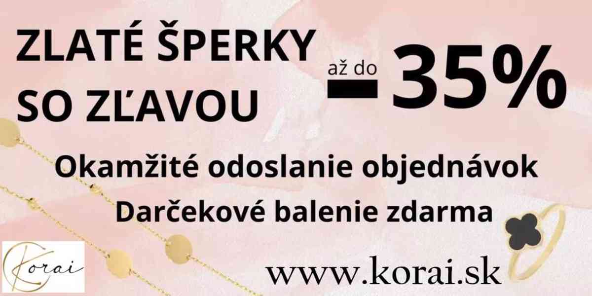 Zlaté šperky zo 14 karátového zlata Korai - foto 3