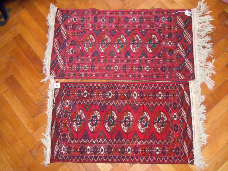 Ručně tkané vlněné turkménské koberce