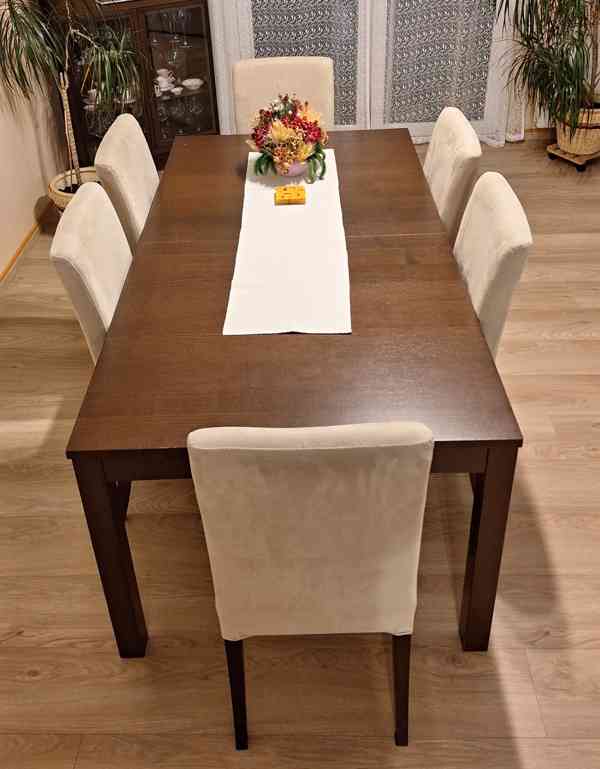 Prodám rozkládací jídelní stůl + 6 židlí Ikea - foto 6