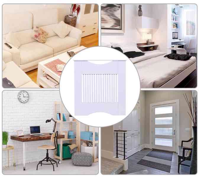 Kryt na radiátor 78 x 19 x 82 cm | bílý - foto 2