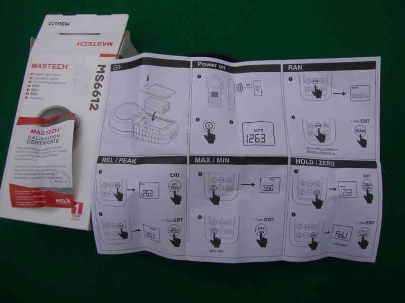 Mastech MS6612 Profi Luxmetr měřič světa 0-200 000 Lux nový - foto 10