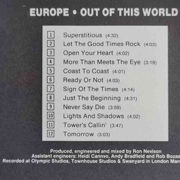 CD - EUROPE / Out Of This World - foto 4