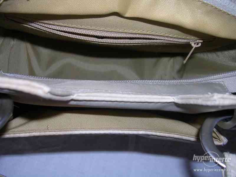 béžová textilní kabelka - foto 5