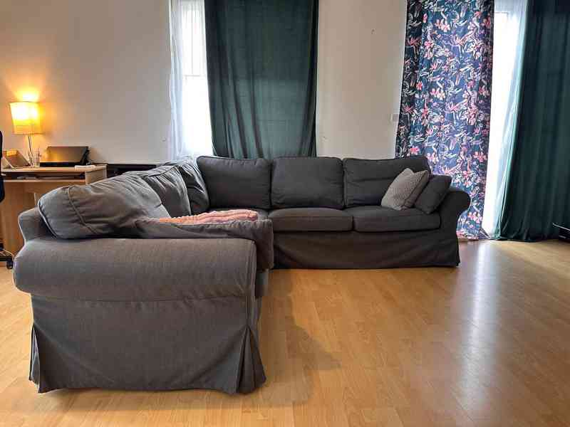 Rozkládací rohová sedačka IKEA EKTORP (4místná, jako nová!) - foto 5