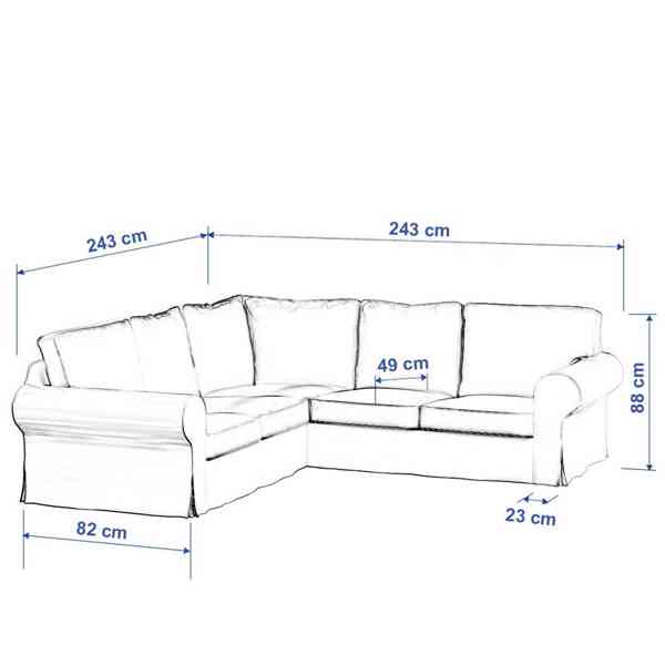 Rozkládací rohová sedačka IKEA EKTORP (4místná, jako nová!) - foto 6