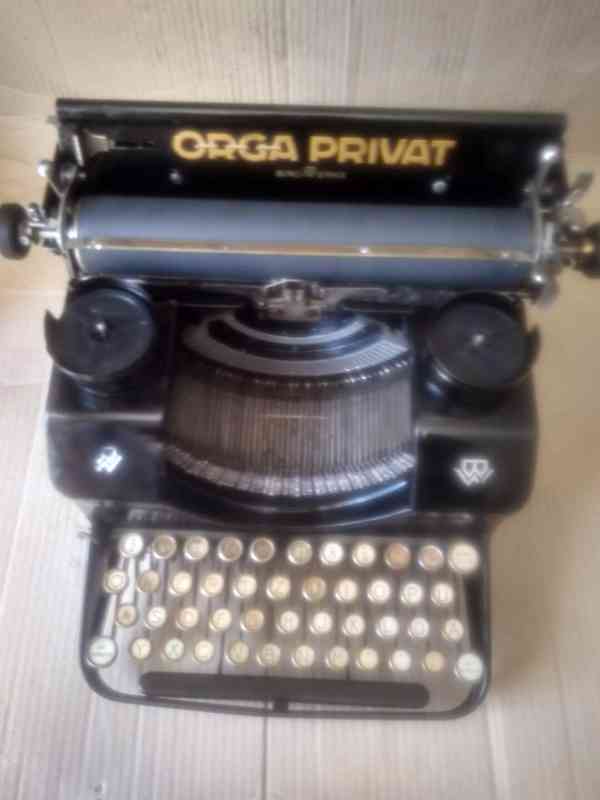 Starožitný psací stroj Orga Privat - foto 1