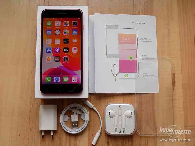 APPLE iPhone 8 PLUS 256GB Red - ZÁRUKA - TOP STAV - foto 1