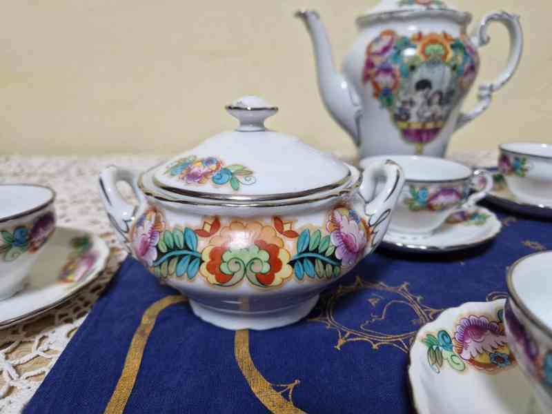 Kávový servis 5 osob Jihočeské malovánky V. Podrázský - foto 4
