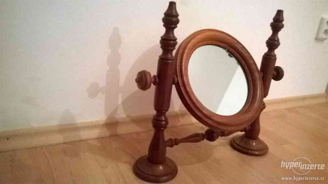 Starožitné naklápěcí zrcadlo - toaletka - foto 2