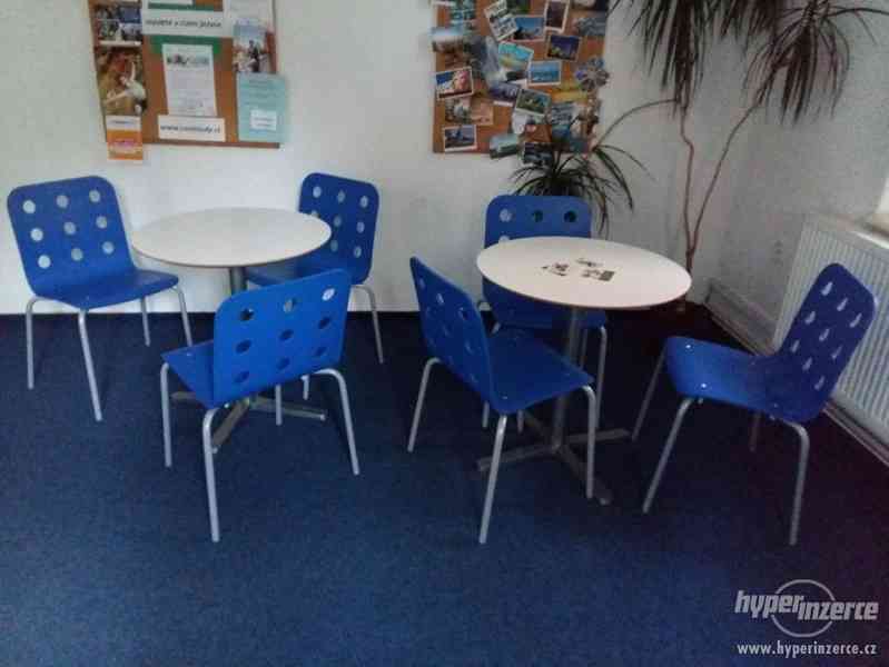 Židle modré drevěné IKEA - foto 2