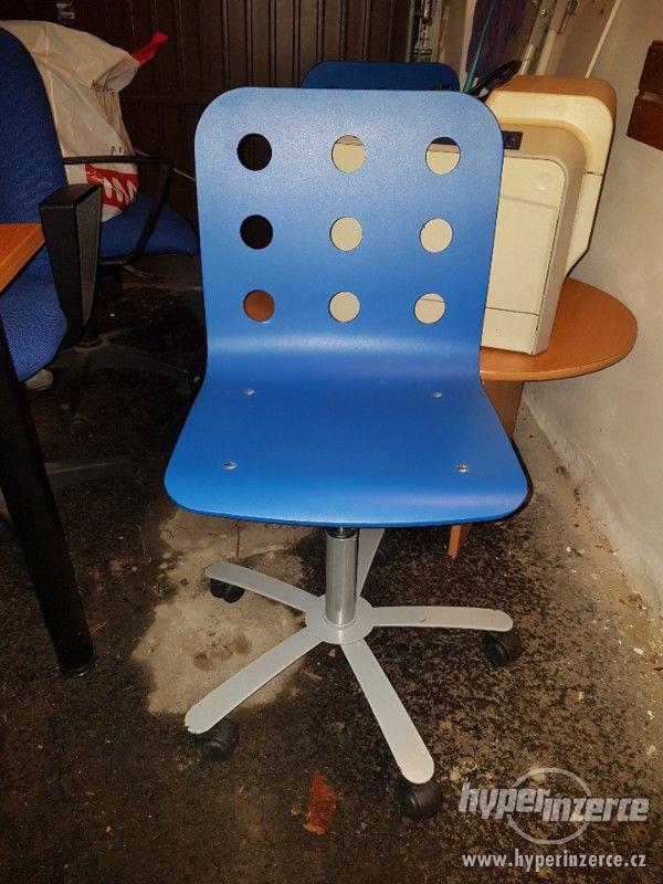 Židle modré drevěné IKEA - foto 3
