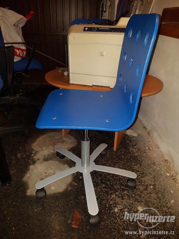 Židle modré drevěné IKEA - foto 4