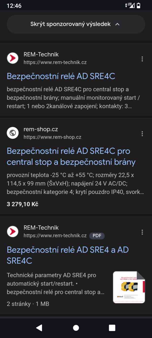 Bezpečnostní relé AD SRE4C pro central stop a bezpečnostní b - foto 3