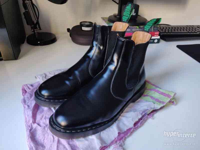 SOLOVAIR Black Hi-Shine Dealer Boot (podobné Dr.Martens) - foto 1