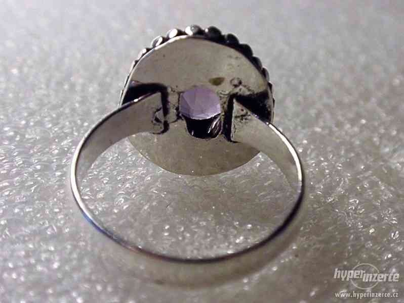 Stříbrný prsten s ametystem D7 . - foto 6