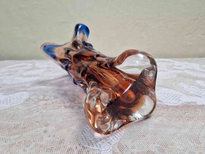 Zajímavá Autorská Váza z hutního skla F Zemek Niagára - foto 6