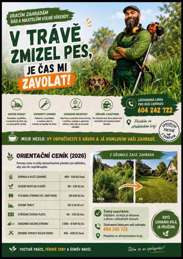 Sečení trávy a stříhání živých plotů. - foto 2