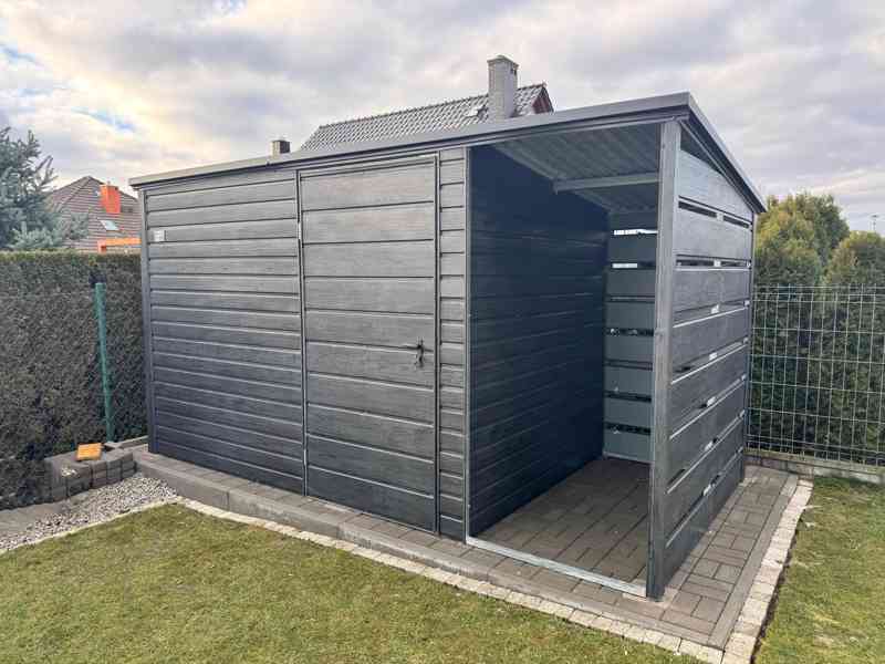 Zahradní domek 3x2m +  přístřešek 1m -  dveře - TS966 - foto 2