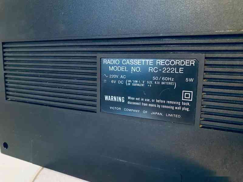 Radiomagnetofon JVC RC-222LE, rok 1978 - foto 13