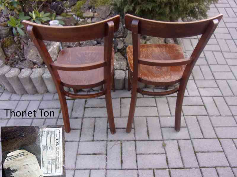 Židle - TON - thonet - Jídelní ŽIDLE - RETRO - značené. - foto 6