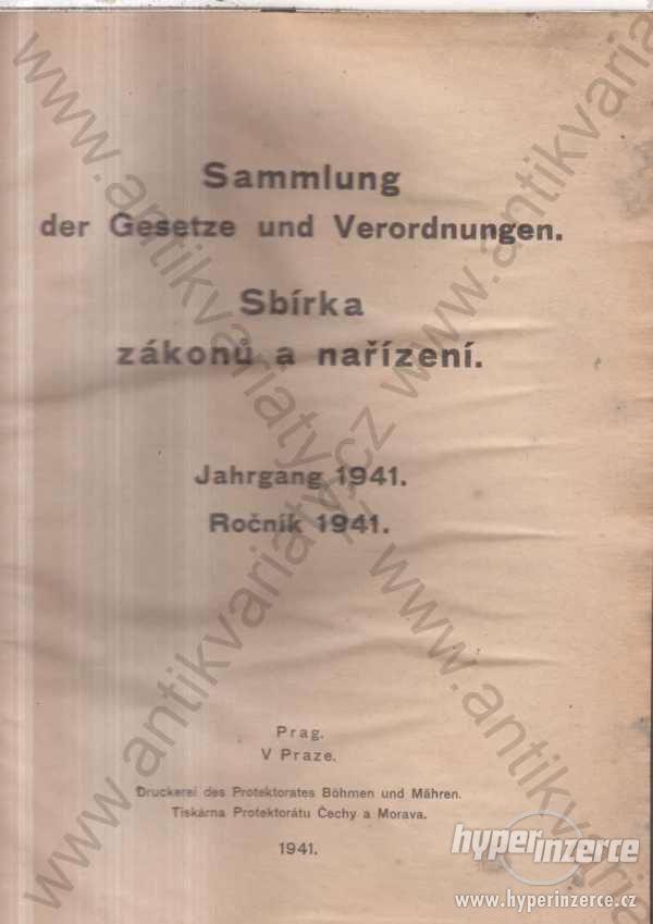 Sbírka zákonů a nařízení Ročník 1941 protektorát - foto 1
