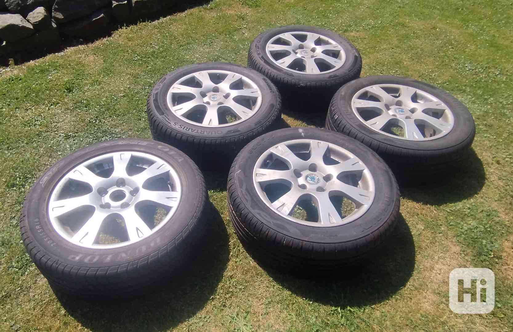 5ks ALU kola 5x112 R16 originál Škoda Octavia 2 - foto 1