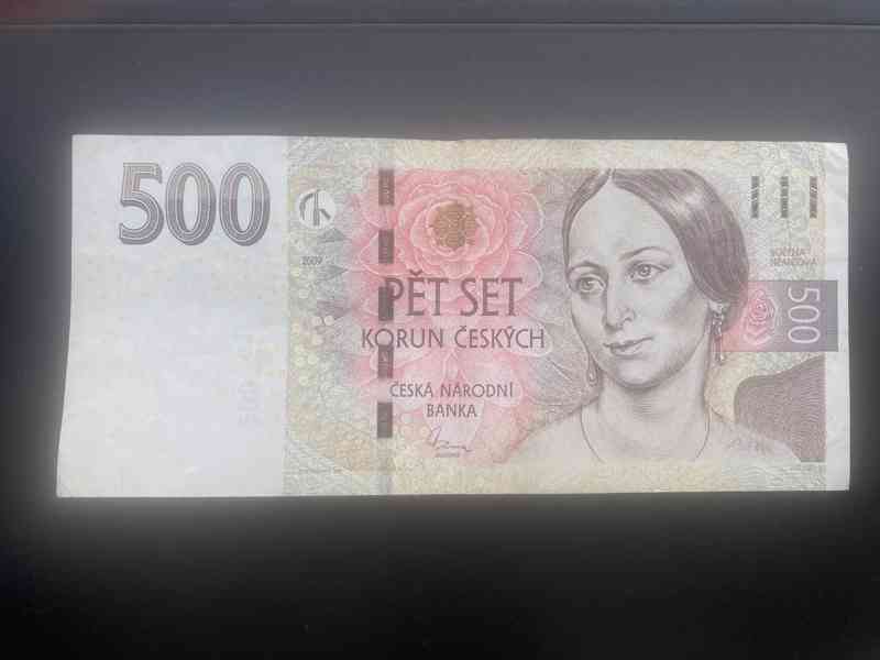 Vzácná bankovka 500 Kč s chybnými sériovými čísly - foto 2