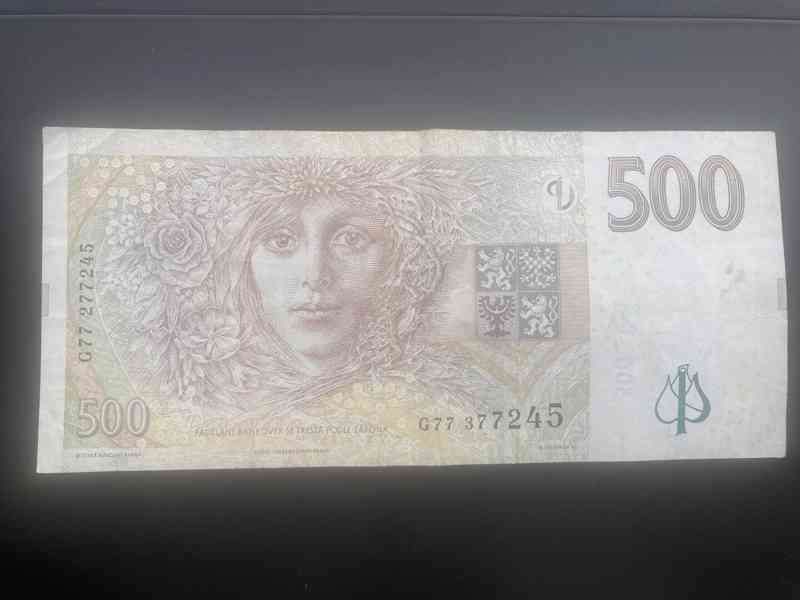 Vzácná bankovka 500 Kč s chybnými sériovými čísly - foto 3