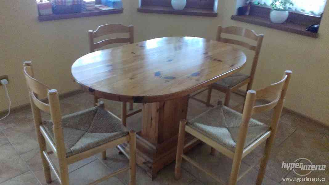 jídelní stůl borovice masív - foto 1