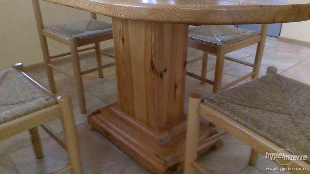 jídelní stůl borovice masív - foto 3