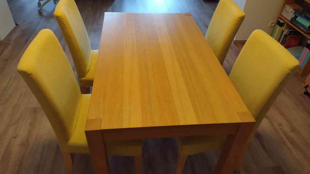 Jídelní stůl IKEA DAGLYSA 140x80cm + 4 židle IKEA - foto 5